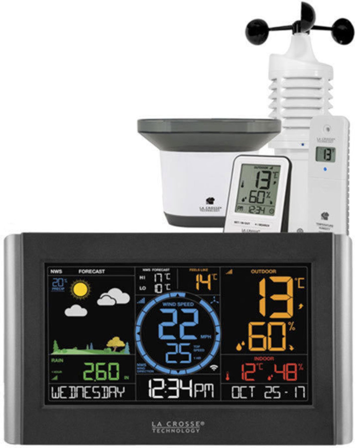 V22-WRTHv2 La Crosse Prof WIFI Colour Weather Station