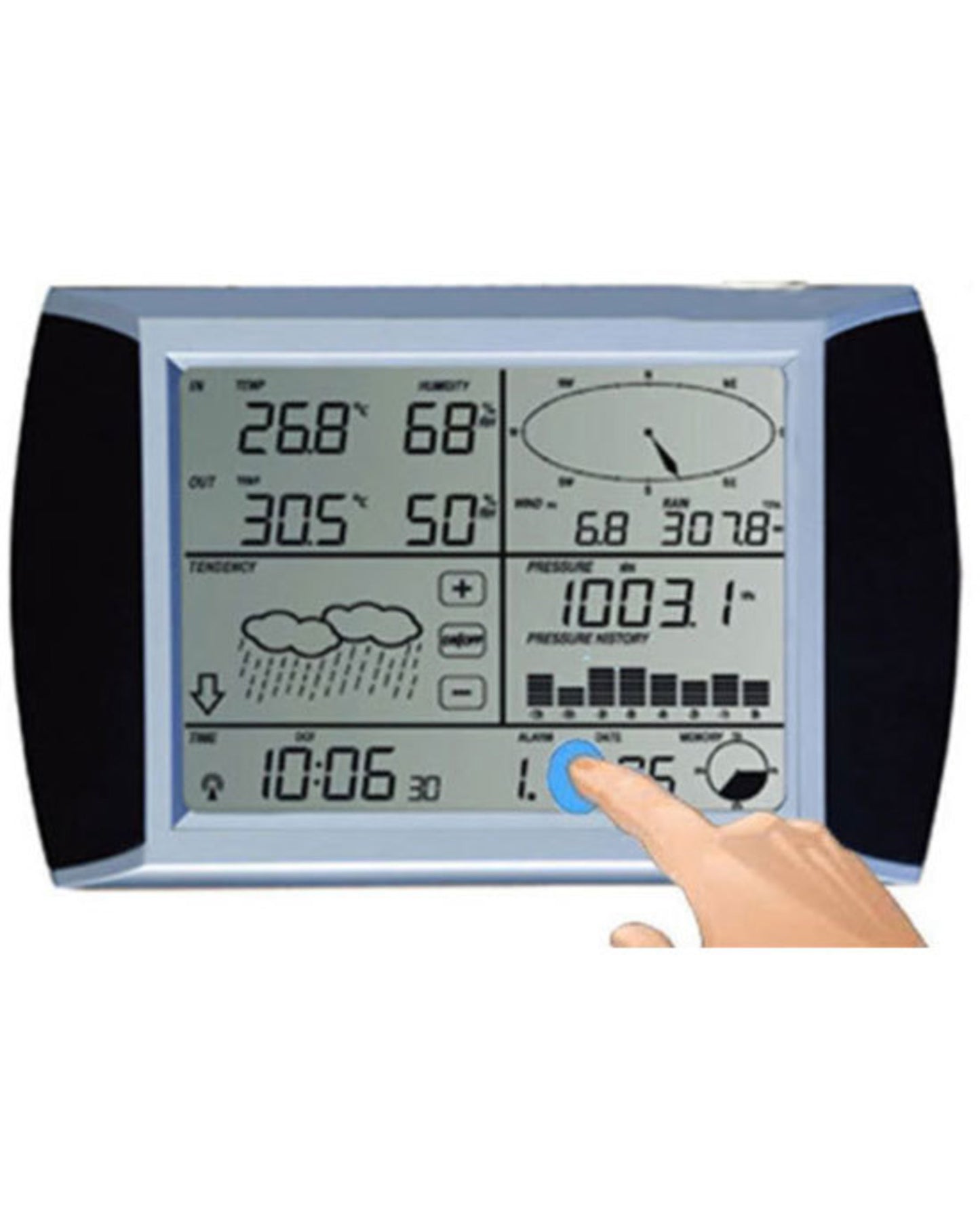 WS1081 Ver3 TESA Solar Powered Touch Panel Weather Center with PC interface